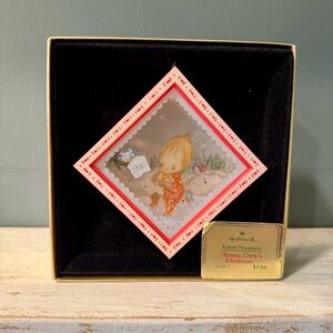 80s Vintage Hallmark Betsey Clark Christmas Ornament Shadow Box Joy to the World